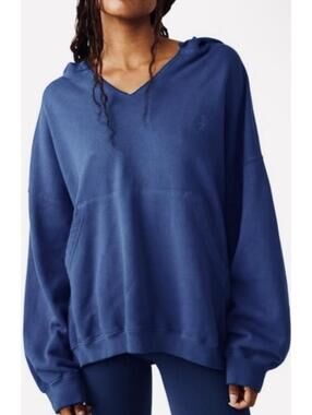 Free People x Fp Movement Oversized Hoodie in Navy Blue, Size S